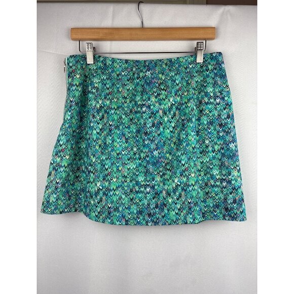 Women’s EP Pro Size 6 Teal Multicolor Golf Skort - Picture 2 of 5